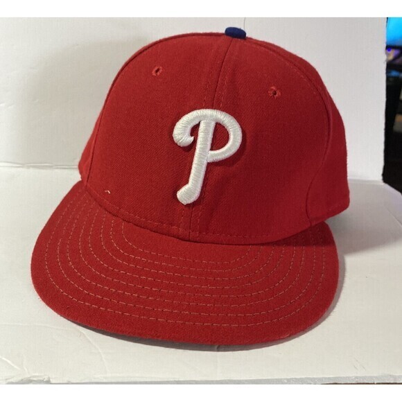 Philadelphia Phillies New Era 59 Fifty Hat Cap Size 7 1/4Official On Field VG - Picture 2 of 2